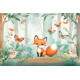 Papel de Parede Raposa Cute No Bosque MP