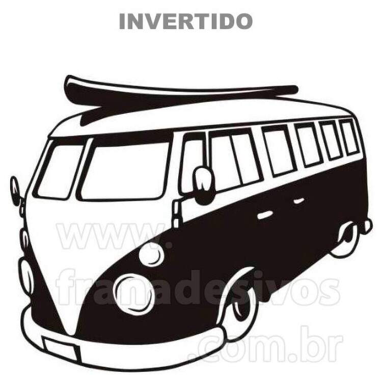 Adesivo de Parede Perua Kombi Surf 2