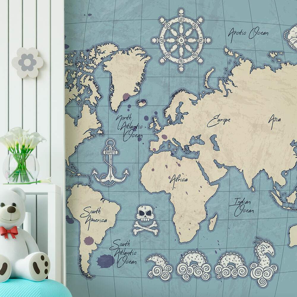 Papel de Parede Mapa Mundi - 001 MP