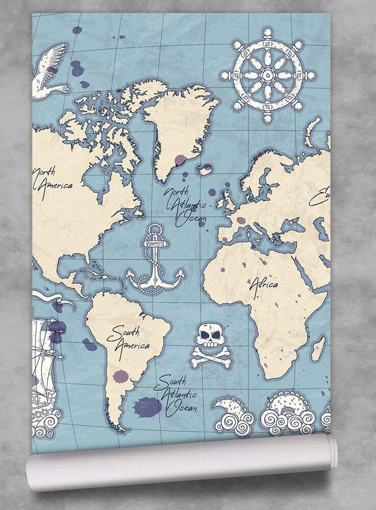 Papel de Parede Mapa Mundi - 001 MP