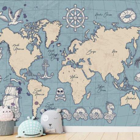 Papel de Parede Mapa Mundi - 001 MP