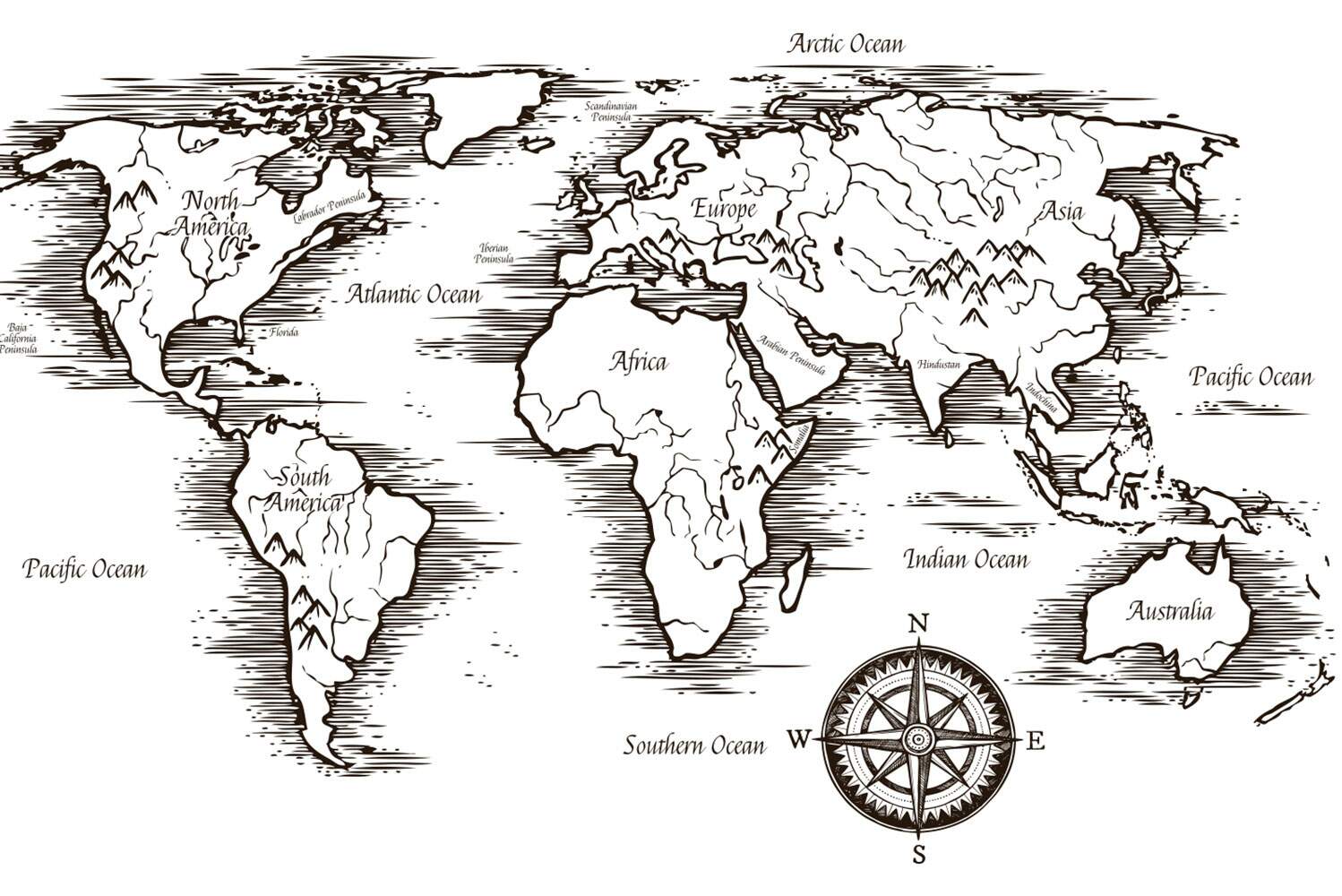 Papel de Parede Mapa Mundi - 004 MP