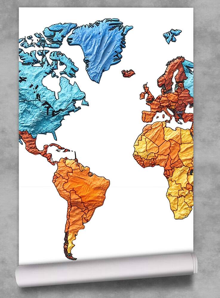 Papel de Parede Mapa Mundi - 006 MP