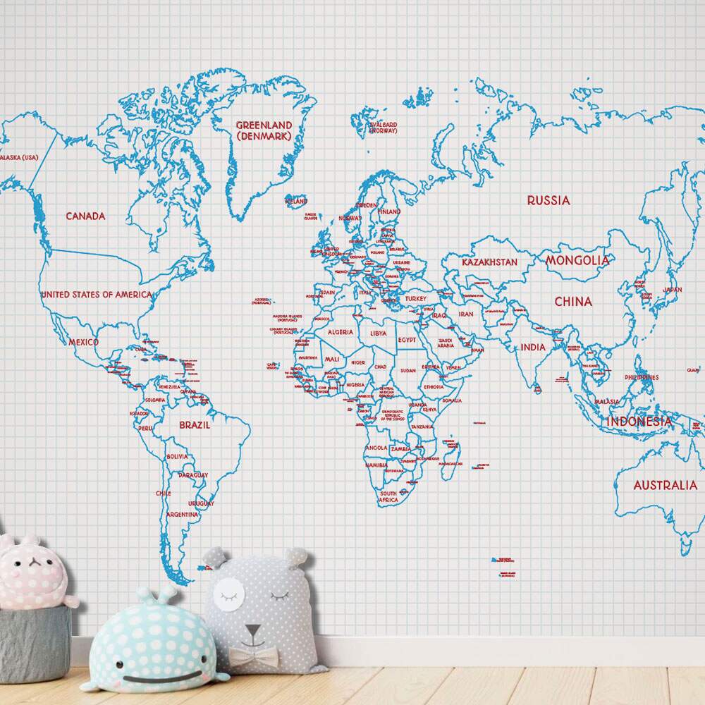 Papel de Parede Mapa Mundi - 005 MP