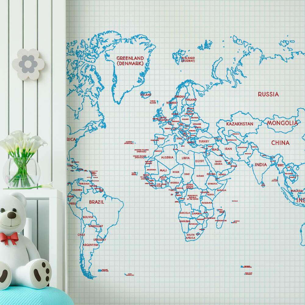 Papel de Parede Mapa Mundi - 005 MP