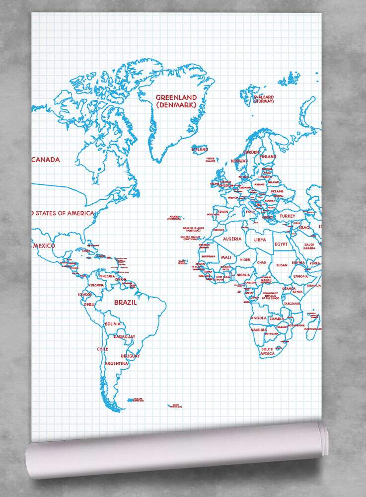 Papel de Parede Mapa Mundi - 005 MP