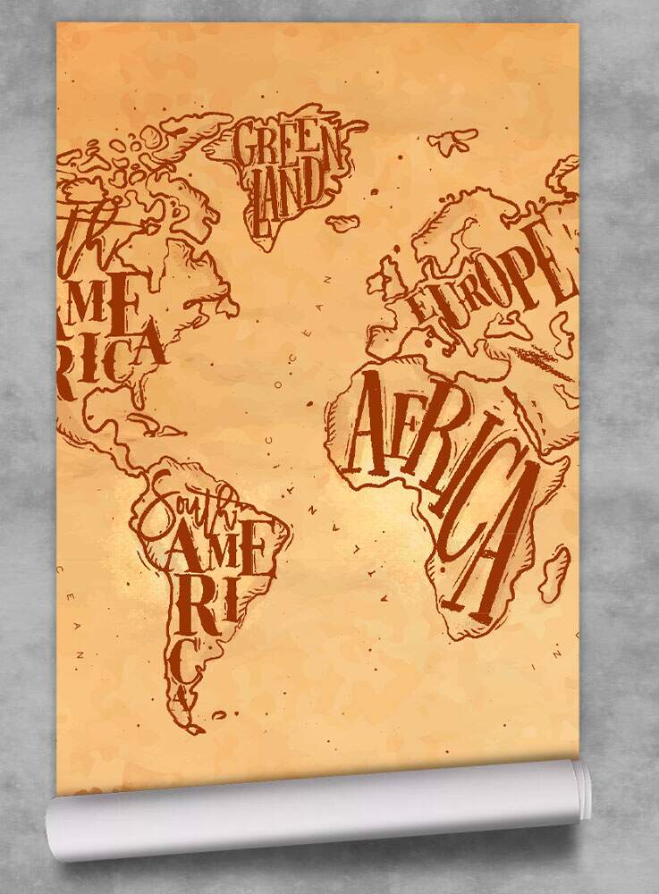 Papel de Parede Mapa Mundi - 007 MP