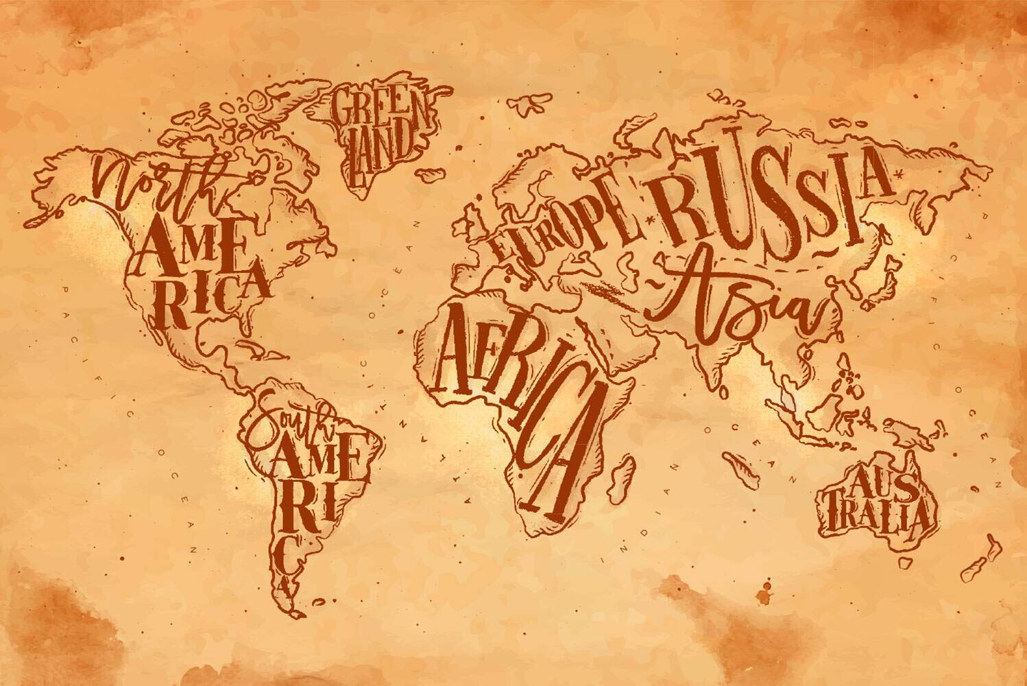 Papel de Parede Mapa Mundi - 007 MP