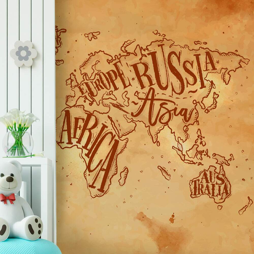 Papel de Parede Mapa Mundi - 007 MP