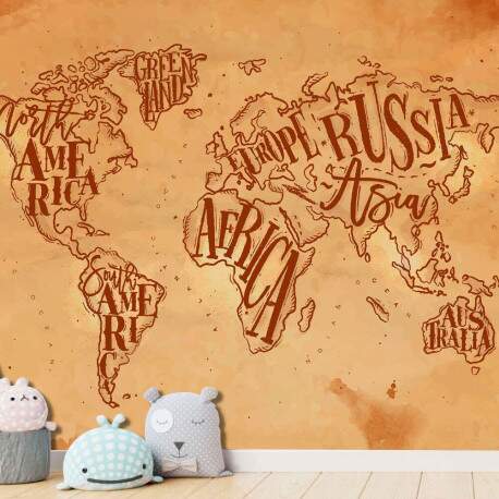 Papel de Parede Mapa Mundi - 007 MP
