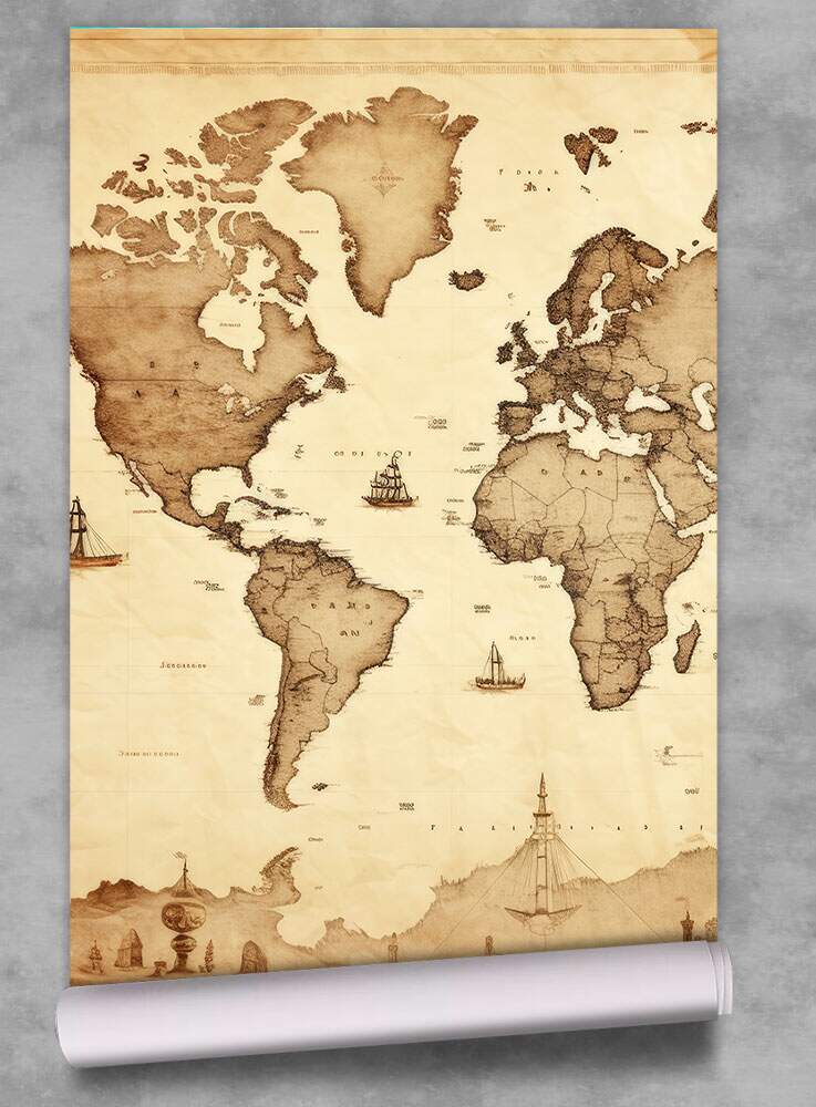 Papel de Parede Mapa Mundi - 020 MP