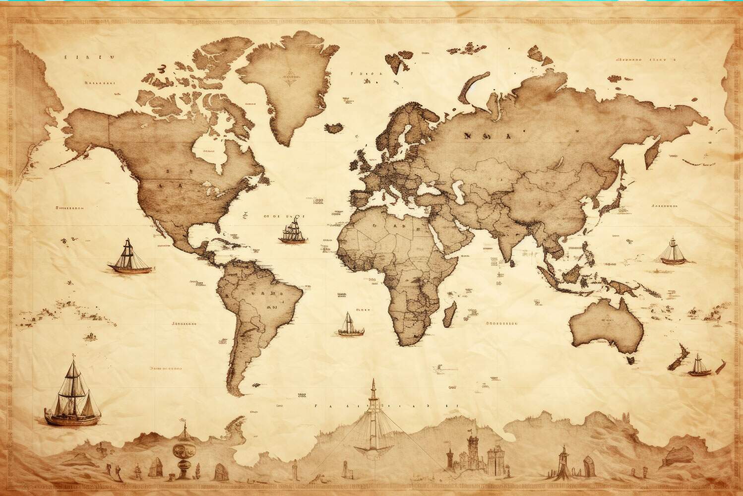 Papel de Parede Mapa Mundi - 020 MP