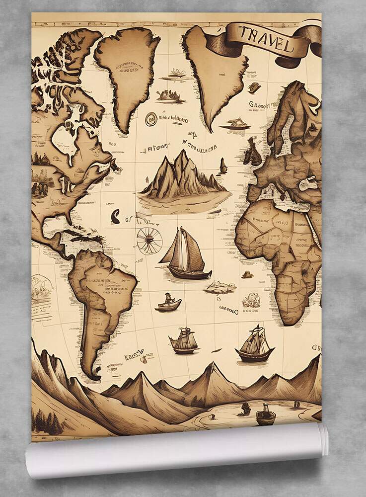 Papel de Parede Mapa Mundi - 021 MP