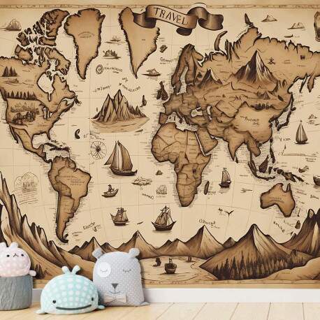 Papel de Parede Mapa Mundi - 021 MP