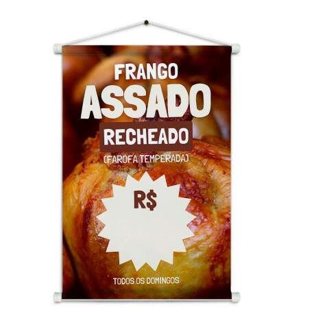 Banner Impresso em Lona Comidas Frango Assado - 003