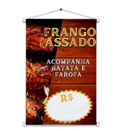 Banner Impresso em Lona Comidas Frango Assado - 006