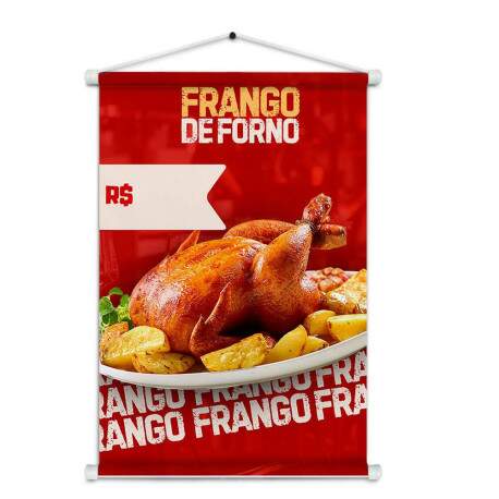 Banner Impresso em Lona Comidas Frango Assado - 009