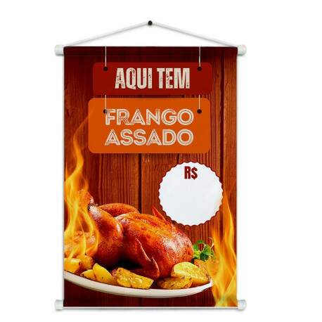 Banner Impresso em Lona Comidas Frango Assado - 010