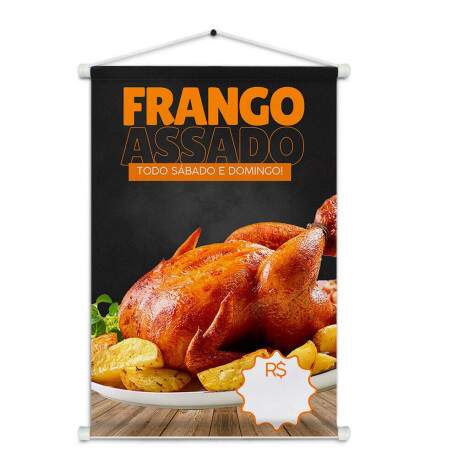 Banner Impresso em Lona Comidas Frango Assado - 011