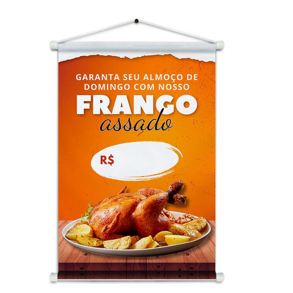Banner Impresso em Lona Comidas Frango Assado - 015