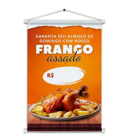Banner Impresso em Lona Comidas Frango Assado - 015