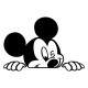 Adesivo para Carro Mickey Espiando