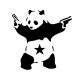 Adesivo para Carro Panda Armado