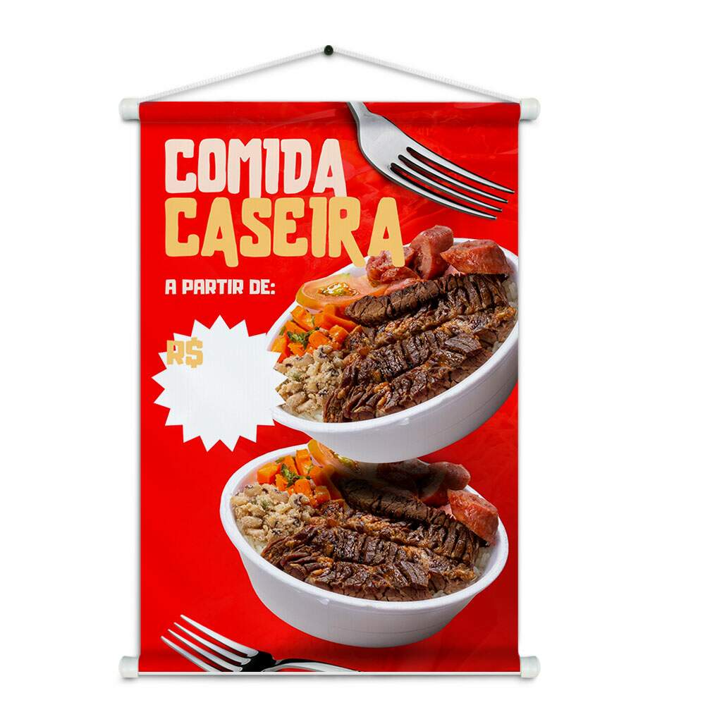 Banner Impresso em Lona Comidas Marmitex - 008