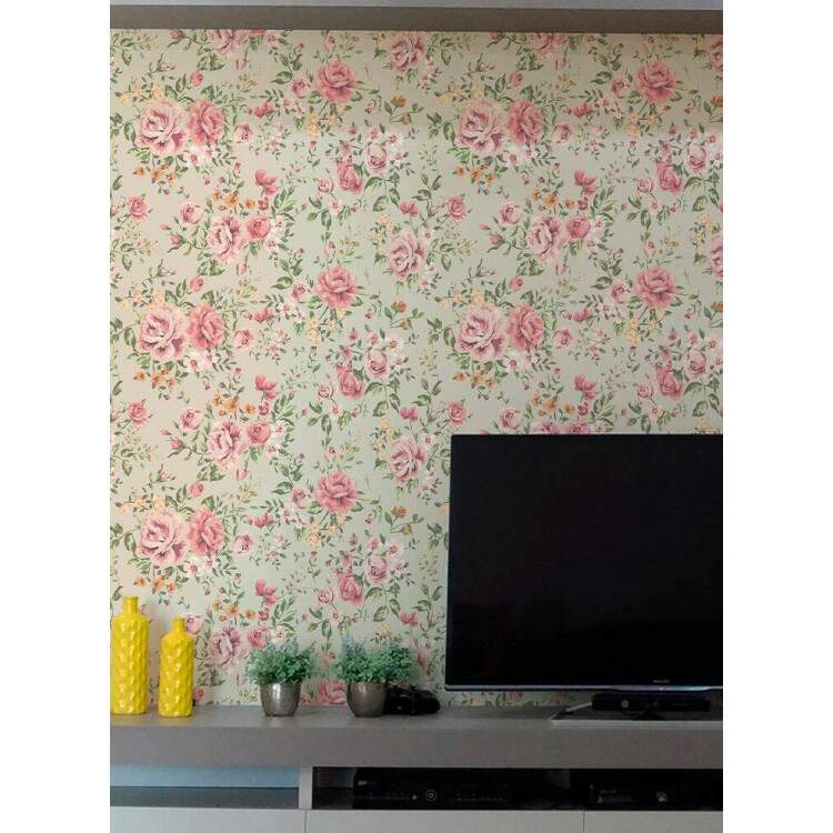 Papel de Parede Floral Rosas Mod 083