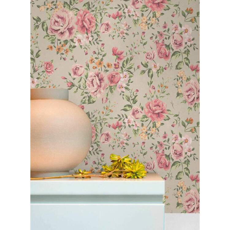 Papel de Parede Floral Rosas Mod 083