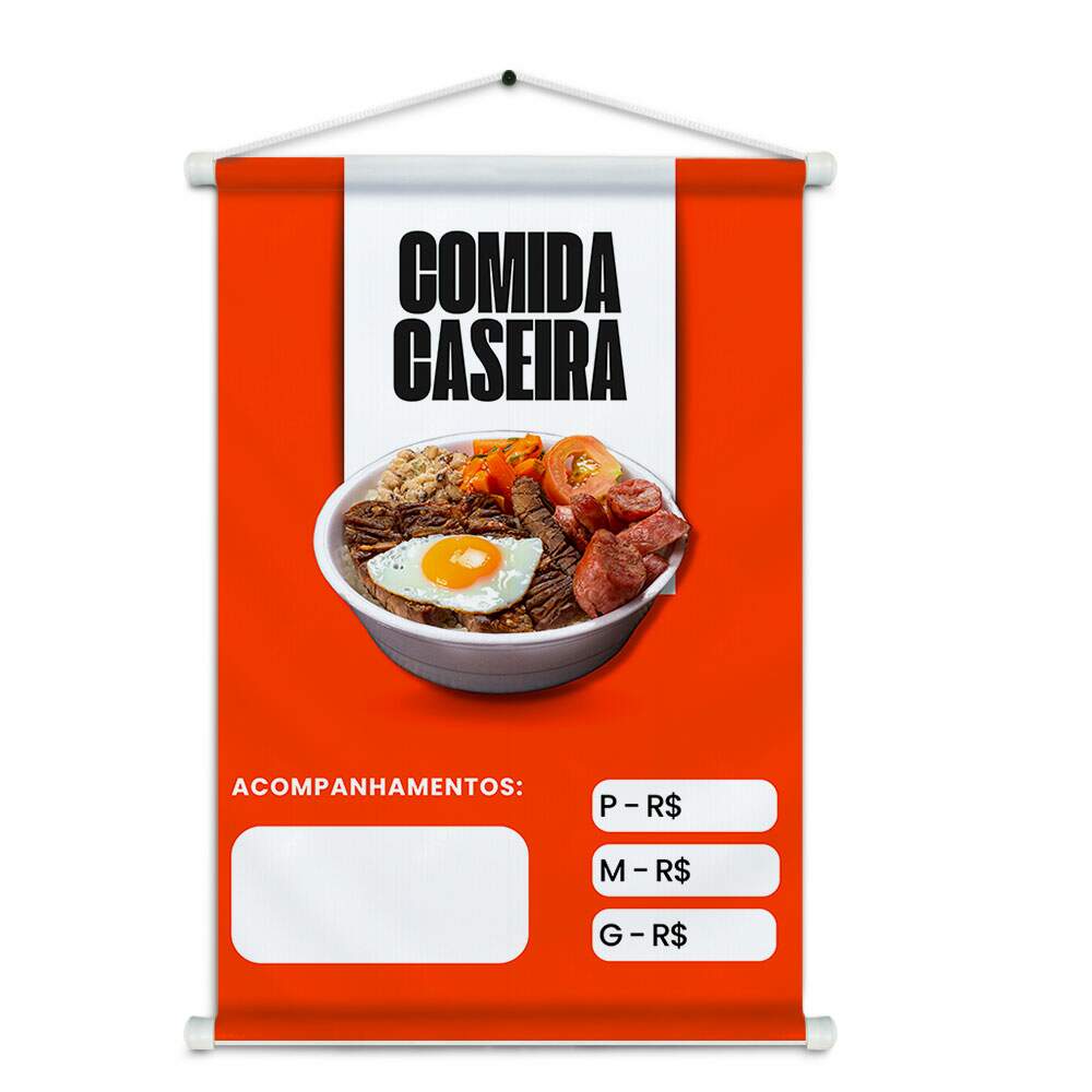 Banner Impresso em Lona Comidas Marmitex - 010