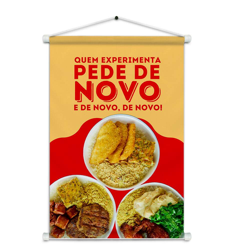 Banner Impresso em Lona Comidas Marmitex - 012