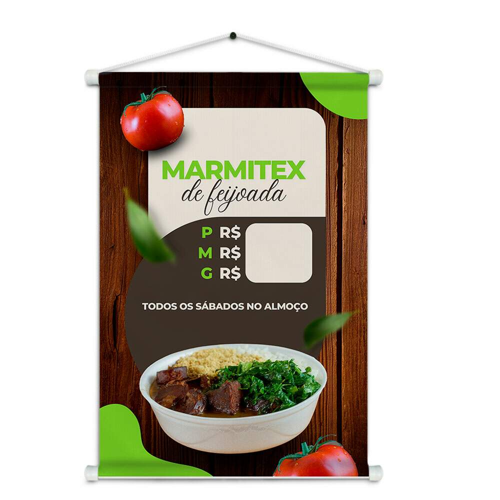 Banner Impresso em Lona Comidas Marmitex - 013