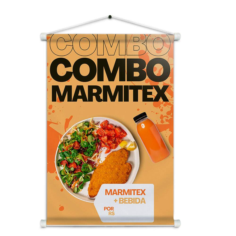 Banner Impresso em Lona Comidas Marmitex - 015