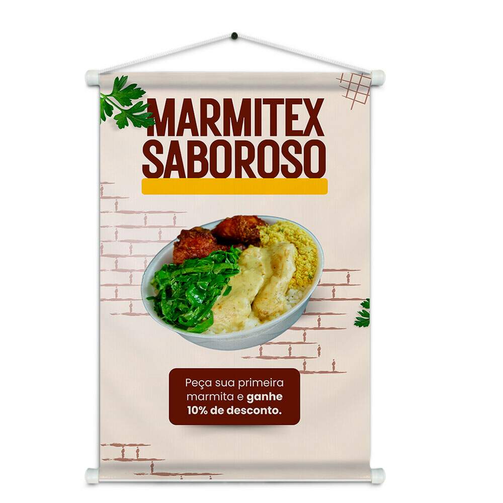 Banner Impresso em Lona Comidas Marmitex - 016