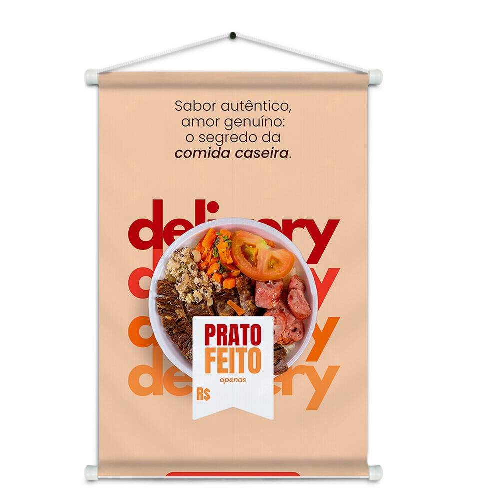 Banner Impresso em Lona Comidas Marmitex - 017