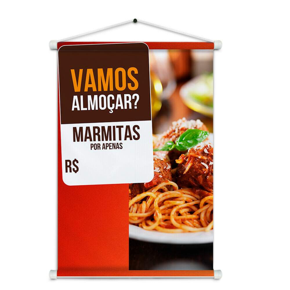 Banner Impresso em Lona Comidas Marmitex - 018
