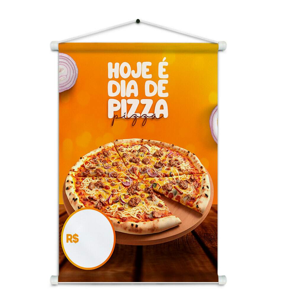 Banner Impresso em Lona Comidas Pizza - 002
