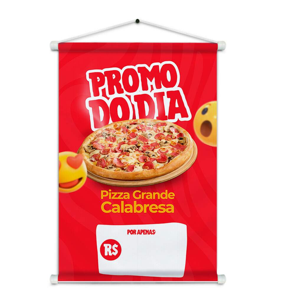 Banner Impresso em Lona Comidas Pizza - 004