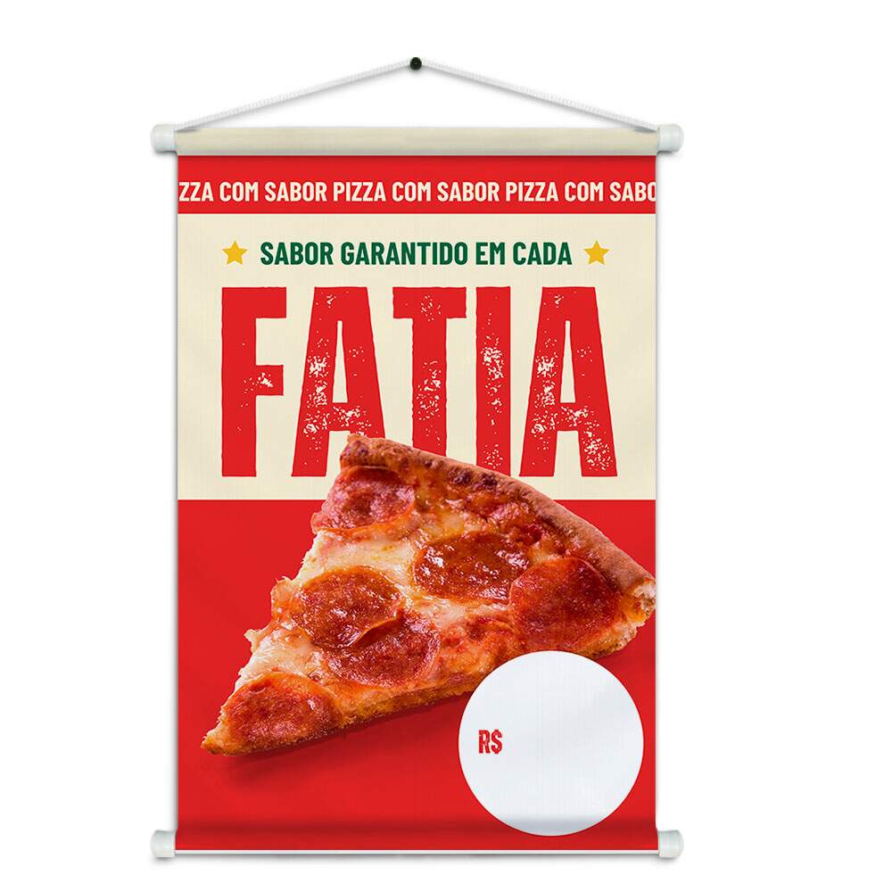 Banner Impresso em Lona Comidas Pizza - 005