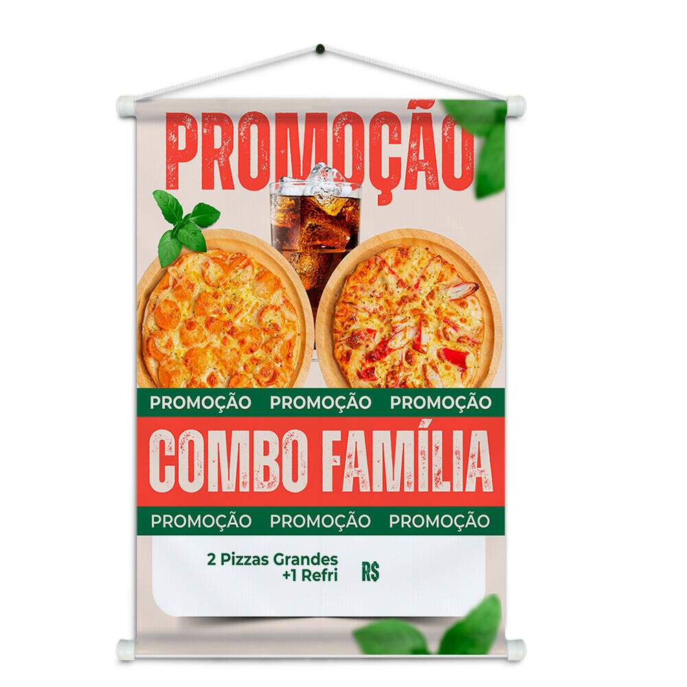 Banner Impresso em Lona Comidas Pizza - 006