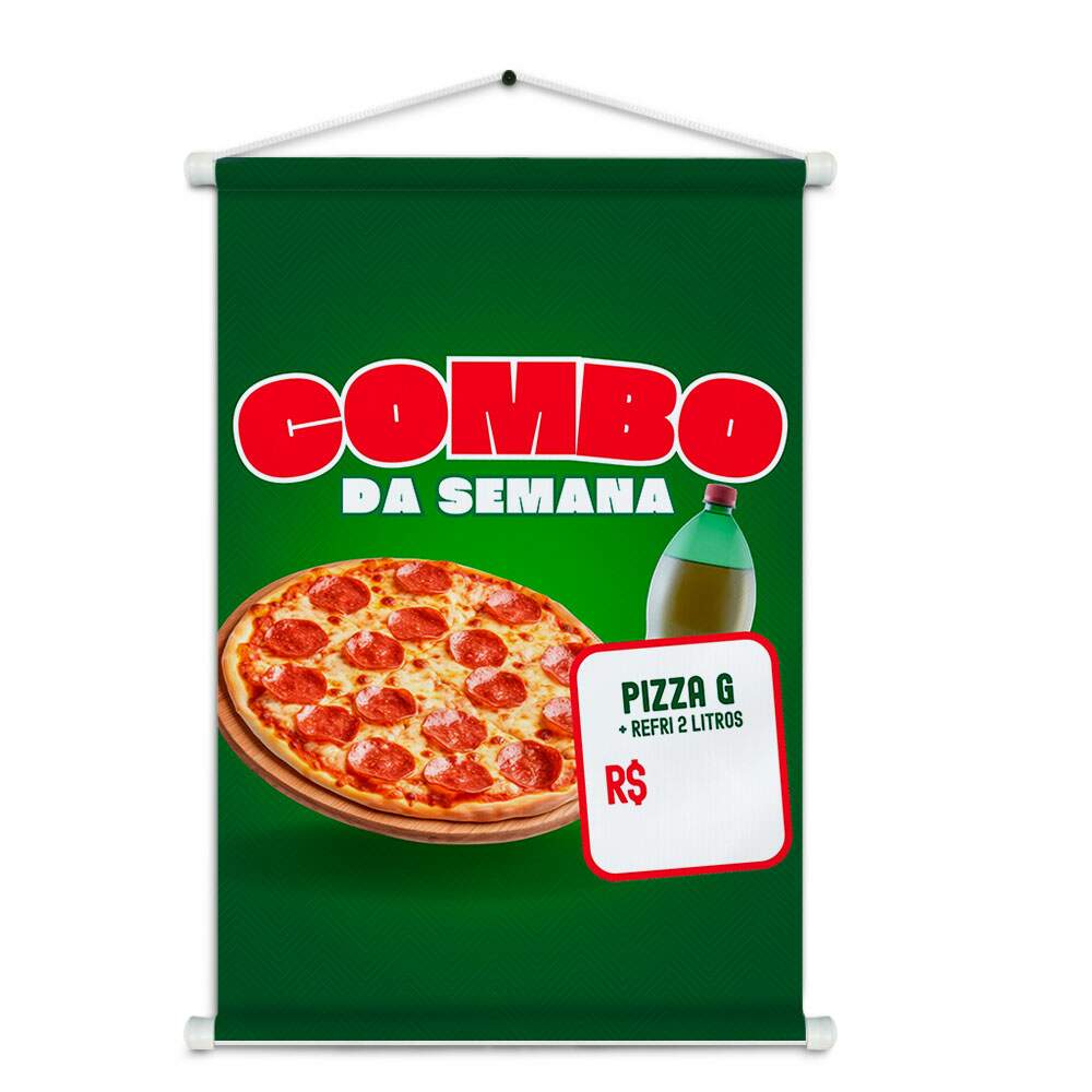 Banner Impresso em Lona Comidas Pizza - 007