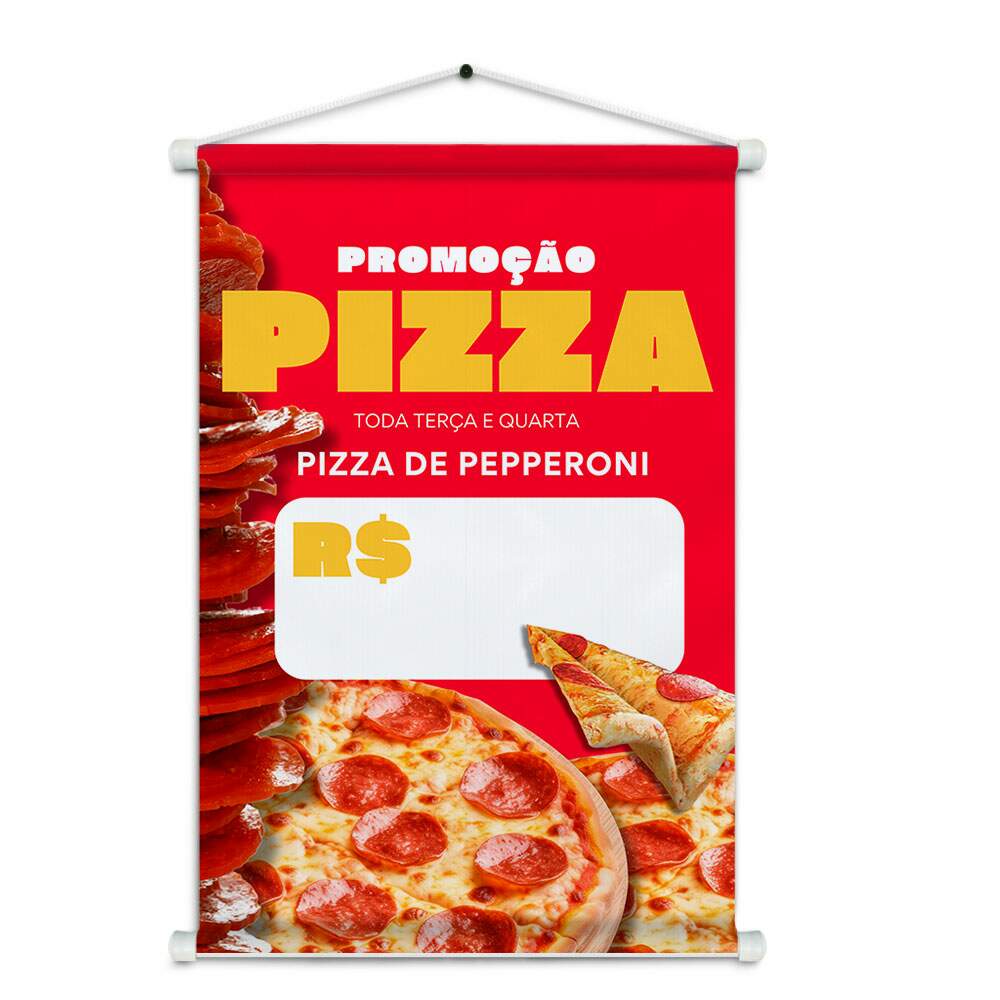 Banner Impresso em Lona Comidas Pizza - 008