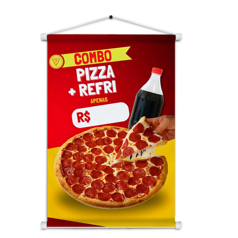 Banner Impresso em Lona Comidas Pizza - 009