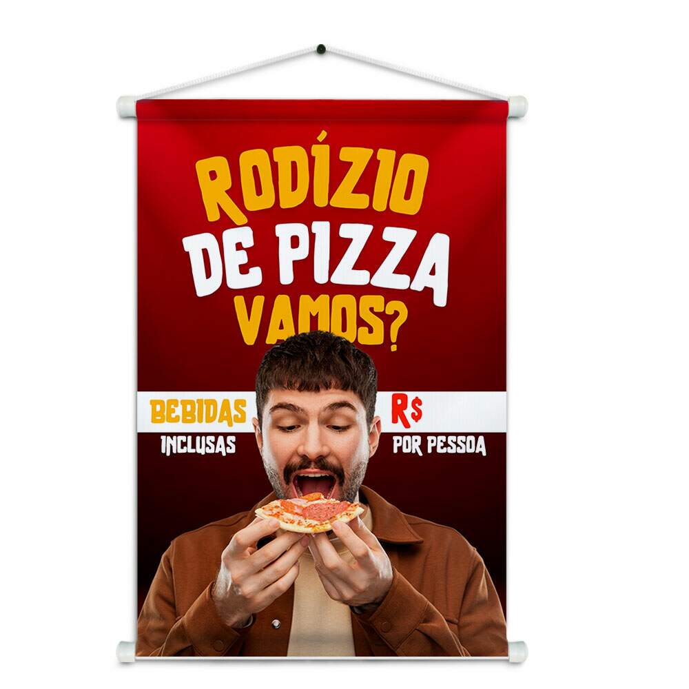 Banner Impresso em Lona Comidas Pizza - 012