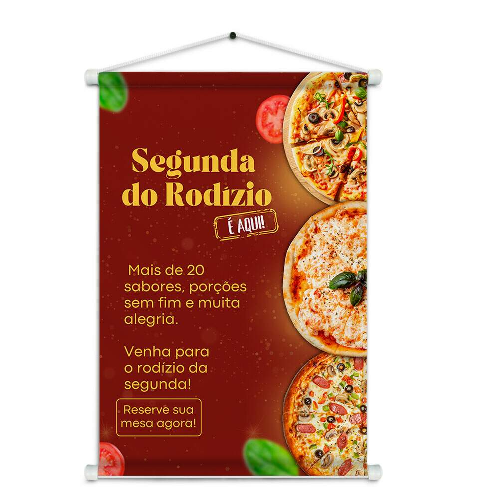 Banner Impresso em Lona Comidas Pizza - 016