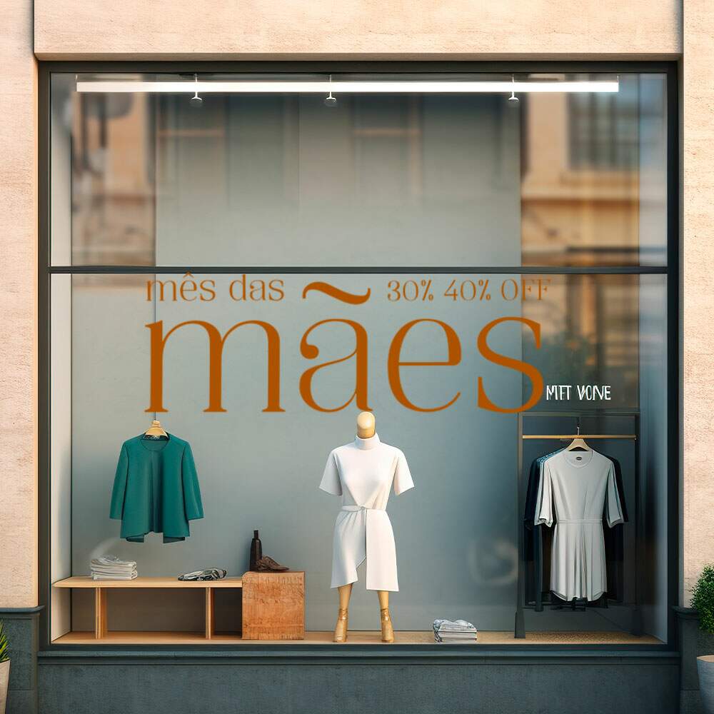Adesivo Para Vitrine Dia Das Mes - 025