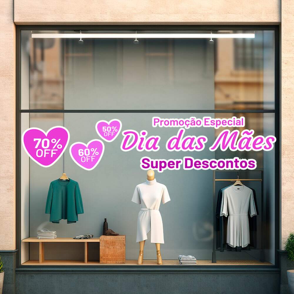 Adesivo Para Vitrine Dia Das Mes - 006