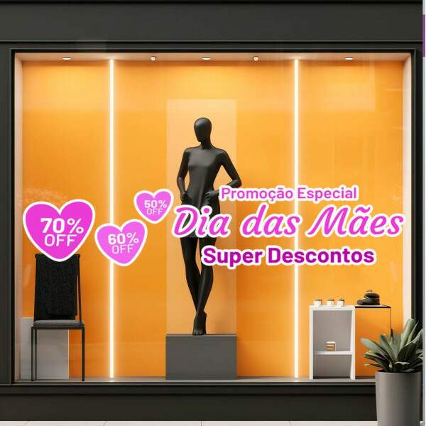 Adesivo Para Vitrine Dia Das Mes - 006