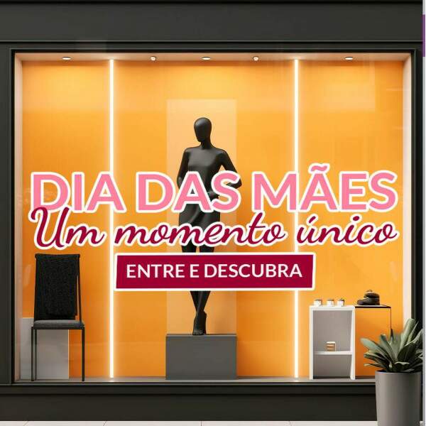 Adesivo Para Vitrine Dia Das Mes - 008